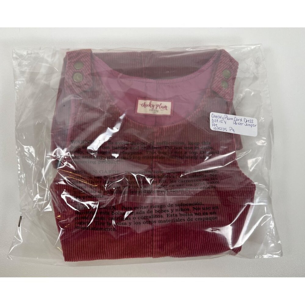 Cheeky Plum Parker Corduroy Jumper Dress Wild Plum - Picture 12 of 12